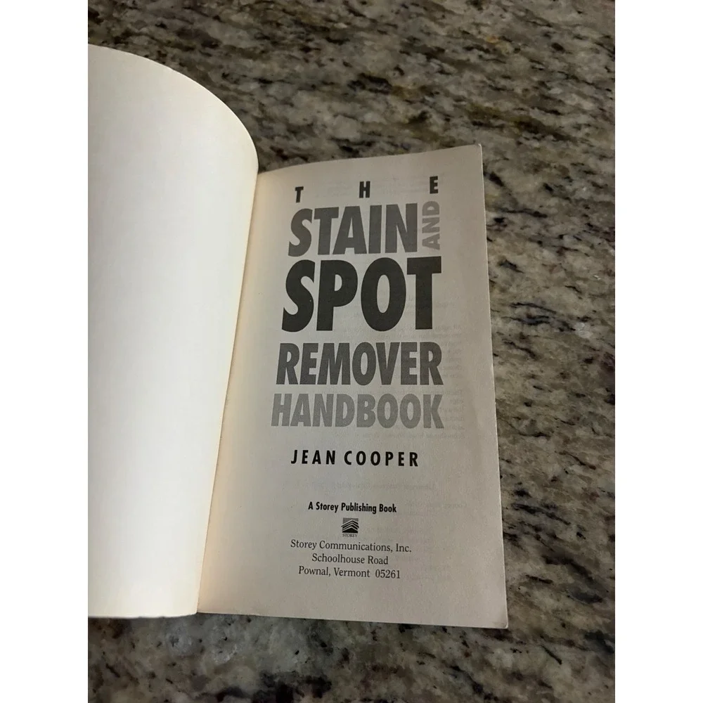The Stain and Spot Remover‎ book Handbook by Jean Cooper Practical Guide